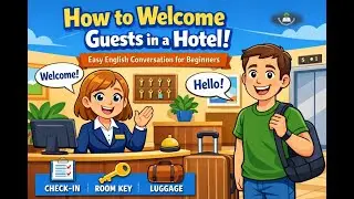 How to Welcome Guests in a Hotel &ndash; Easy English Conversation for Beginners (Level 1)