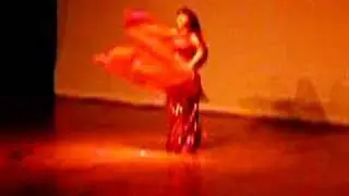Girl in red Dancing in bare feet