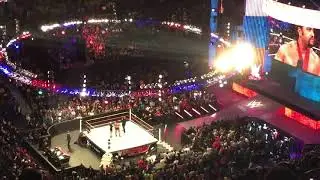 The Rock Returns and attacked Rusev on Raw in Brooklyn Huge Crowd Reaction
