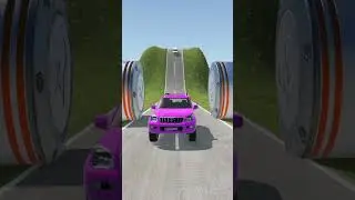 Cars vs Bollard #85 - BeamNG Drive