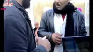 انتخابات مجلس الشعب 2011 مباشر عالم واحد المرحلة الثانية محافظة بنى سويف دعاية انتخابية لحزب الحرية والعدالة باستخدام الاب توب من امام احدى ا