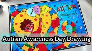World Autism Awareness Day Drawing / World Health Day Drawing / World Autistic Pride Day Drawing
