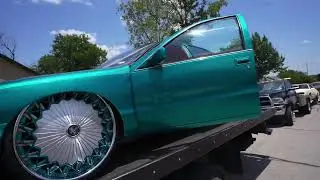 Kandy Teal 95 Impala SS on 26x12 DUBS