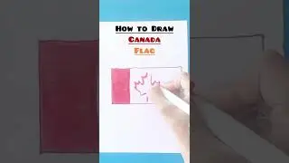 How to Draw Canada Flag 🇨🇦 #drawing #art # Canada 🍁 #easydrawing #color