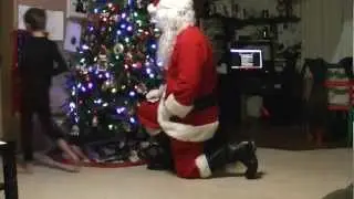 Santa visits Colin in the middle of the night Christmas Eve