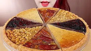 ASMR WALNUT TART, CHOCOLATE PECAN TART MUKBANG 초코 피칸 타르트, 호두 타르트 먹방 eating sounds