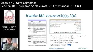Class4crypt c4c10.5 Generaci&oacute;n de claves RSA y est&aacute;ndar PKCS#1