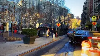 Walking through Columbus Park, public park in Chinatown, Manhattan, New York City.