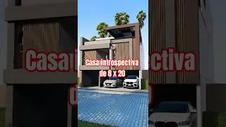 Casa 8x20 de 3 pisos: Dise&ntilde;o moderno, 5 habitaciones y terraza Garden 🏡✨