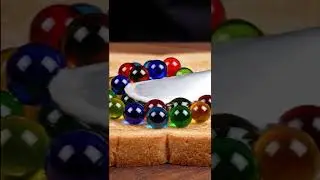 Glass Marbles ASMR 🔮 Ultra Realistic Macro Food | 8K