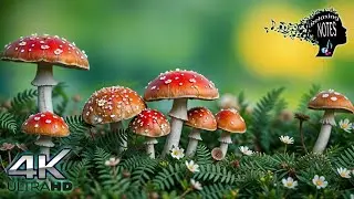 4K Relaxing Mushrooms  with soft Modern Classic music for yoga meditation relax  #asmr