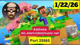 Join My Minecraft Server! Java/Bedrock Compatible Through The Atari Video Music 1/22/2026
