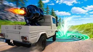 CARROS VS VENTILADORES NO CHÃO JOGANDO OS CARROS PARA CIMA! BeamNG.drive