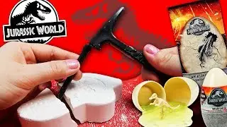 KOŚCI DINOZAURA ☠️ JAJKO SLIME 🦖 JURASSIC WORLD SASZETKI FIGURKI Bajka
