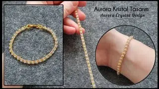 Kolay su yolu bileklik yapımı. Easy waterway bracelet making for beginners. Beads jewelry tutorial.