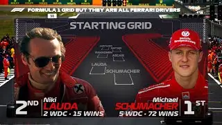 F1 Starting GRID But They Are All Ferrari Drivers