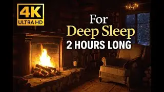 Cozy Fireplace in a Forest Cabin 🔥 Real Fire Sounds for Sleep (No Music)