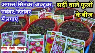 20 Winter Flower Seeds Sow in October / Winter Flowers