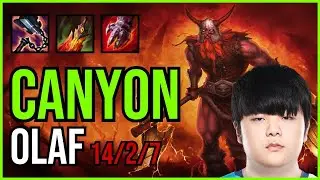 CANYON - OLAF vs. GRAVES Jungle | KR CHALLENGER | PATCH 10.25 | QUADRAKILL