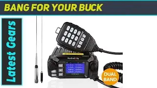 Radioddity DB25 Pro Dual Band Quad-Standby Mini Mobile Car Truck Radio with High Gain Antenna