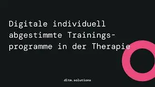 Digitale Therapie Trainingsprogramme