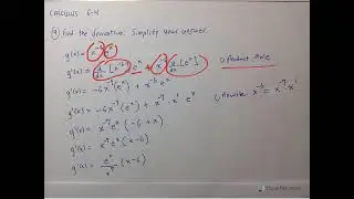 Derivative of a Product and Simplifying the Answer