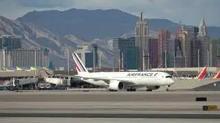 Air France A350-941 at Las Vegas Airport | Rare Footage #plane #planespotting