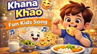 Khana Khao 😋🍽️ | Kids Hindi Song | 3D Animation #animation #kids 