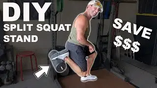 Easy DIY Bulgarian Split Squat Stand / Split Squat Roller / How to video