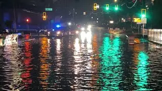 Flooding blocks part of busy road between Newton, Needham
