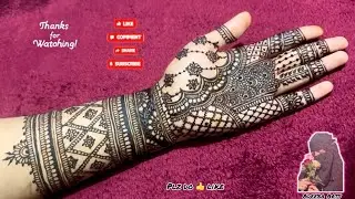 Beautiful Bridal Mehendi Design ||Front hand Mehndi 😍