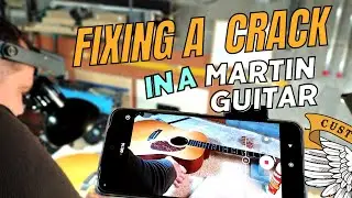 How to fix a crack in a Martin Guitar using cleats/ #BaladoCustom