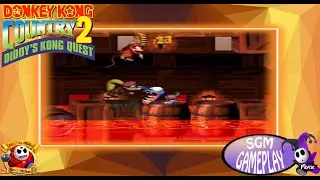 LAVA LAGOON-CROCCODILE CAULDRON-WORLD 2-3-DONKEY KONG COUNTRY 2, DIDDY'S KONG QUEST