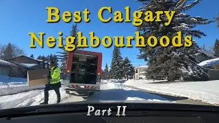 Best Calgary Neighbourhoods part 2 - Winter Drive - Alberta, Canada - 4K Video