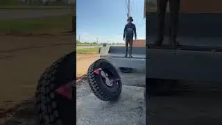 Push the tire.