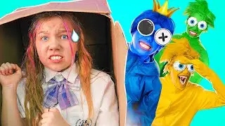МЕНЯ ПРЕСЛЕДУЮТ ПУГОВИЧНЫЕ МОНСТРЫ! РАЗГРОМИЛИ ШКОЛУ и дом! Радужные Друзья!