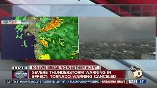 Rainbow shows up after heavy storms hit San Diego County