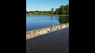 Cycling through Water in Limburg, Flanders #Shorts #Travel