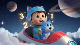 Rocket Cat Adventure | Fun Counting & Space Journey Song for Kids | Nursery Rhyme