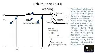Laser: He Ne laser construction and working
