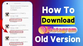 how to download instagram old version app - all time 2015 to 2022 instagram oldest apk download