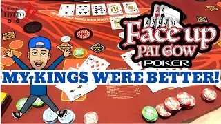 🃏MY KINGS WERE BETTER!! FACE UP PAIGOW #POKER AT #SAHARA !🍀