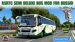 RSRTC Bs-6 semi deluxe bus mod for Bus simulator Indonesia. Download now