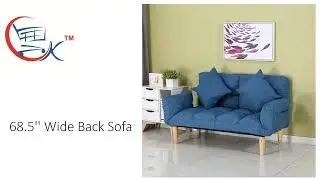 2 Seater Office Sofa: 68.5'' Wide Back Sofa