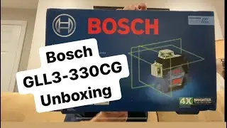 Распаковка лазерного нивелира Bosch GLL3-330CG Green Beam 360&deg; 12 В