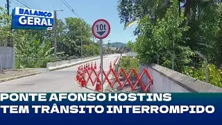 Gaspar: ponte Afonso Hostins tem trânsito interrompido