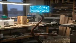 Wood Turning - Don't Throw Away Scrap Wood And Epoxy Watch Me Turn It Into Light