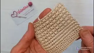 Picioruș scurt+Picioruș lung, intercalate, model folosit des la încălțămintea croșetată