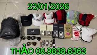 23.1.26 Citizen Casio Seiko Alba Michael Kors Axcent Obaku CK backpack Rayban glasses Lacoste hat...
