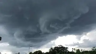 Dark Ominous Rotating Storm Clouds Tampa Bay St. Petersburg Florida July 5, 2018